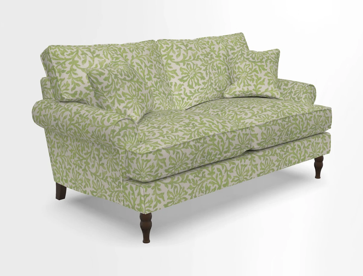 Cooksbridge 3 seater sofa in Linwood Omega Velvet Green Tea