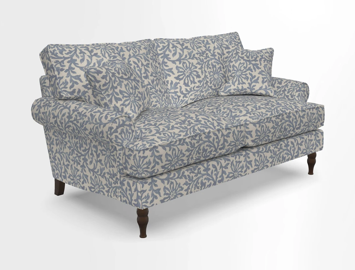 Cooksbridge 3 seater sofa in Linwood Omega Velvet Green Tea