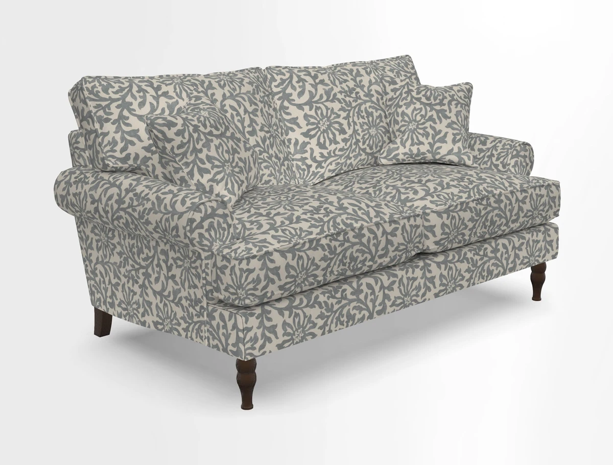 Cooksbridge 3 seater sofa in Linwood Omega Velvet Green Tea