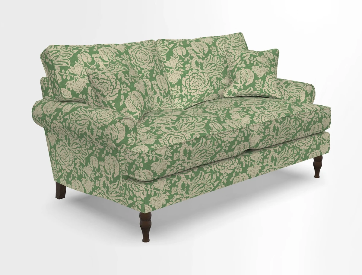 Cooksbridge 3 seater sofa in Linwood Omega Velvet Green Tea
