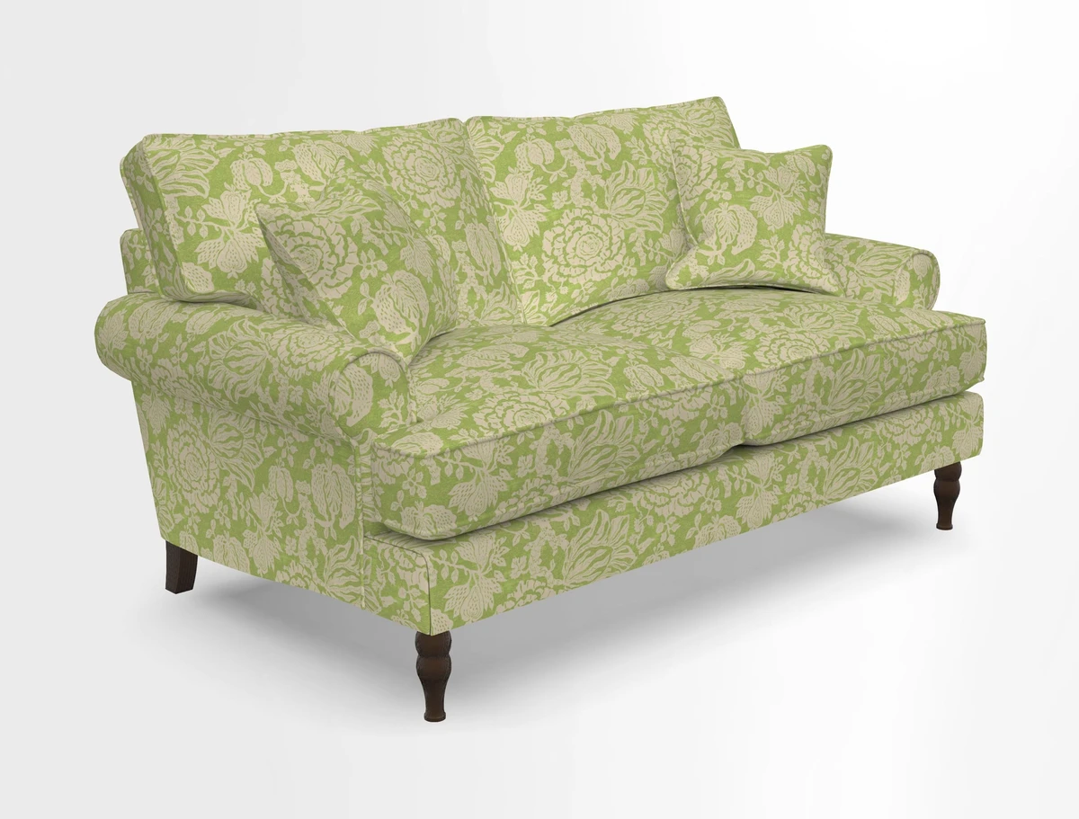 Cooksbridge 3 seater sofa in Linwood Omega Velvet Green Tea