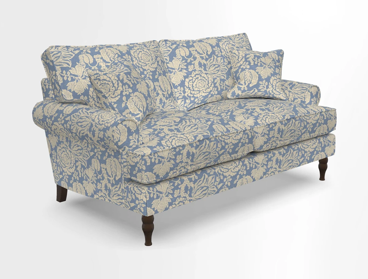 Cooksbridge 3 seater sofa in Linwood Omega Velvet Green Tea