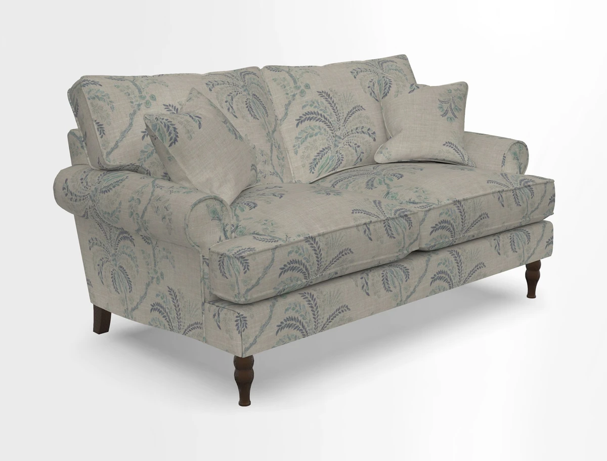 Cooksbridge 3 seater sofa in Linwood Omega Velvet Green Tea