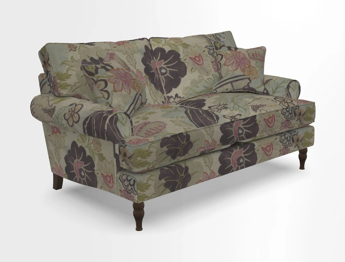 Cooksbridge 3 seater sofa in Linwood Omega Velvet Green Tea
