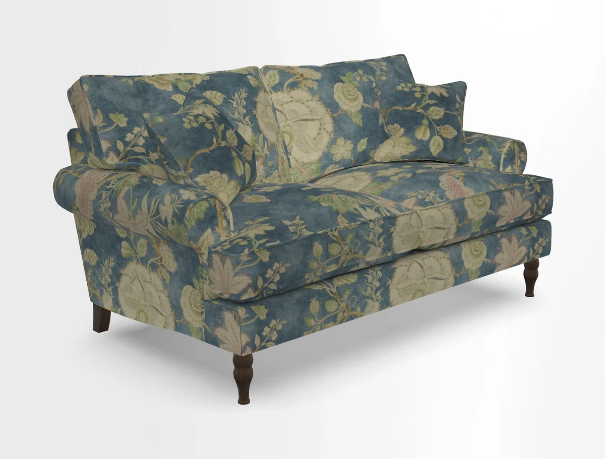 Cooksbridge 3 seater sofa in Linwood Omega Velvet Green Tea