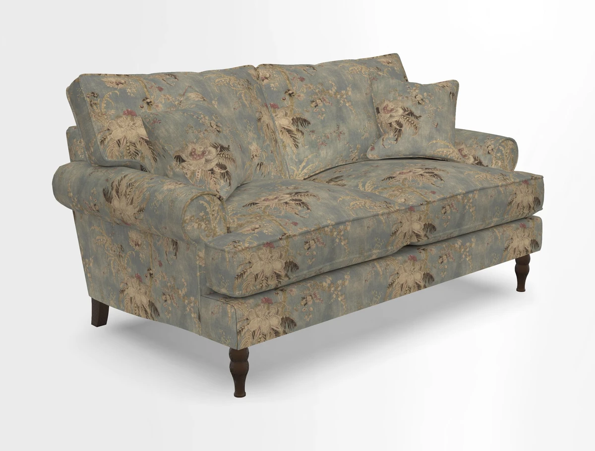 Cooksbridge 3 seater sofa in Linwood Omega Velvet Green Tea