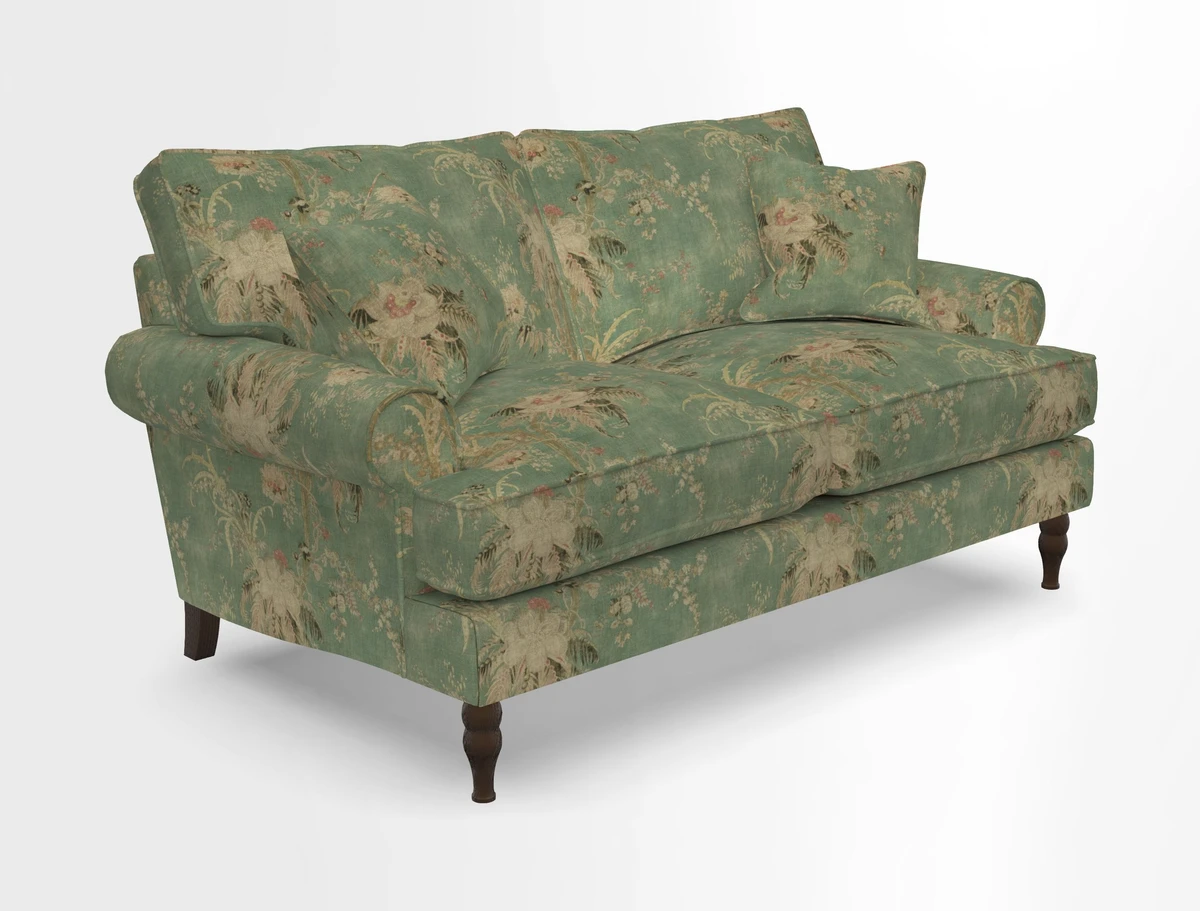 Cooksbridge 3 seater sofa in Linwood Omega Velvet Green Tea