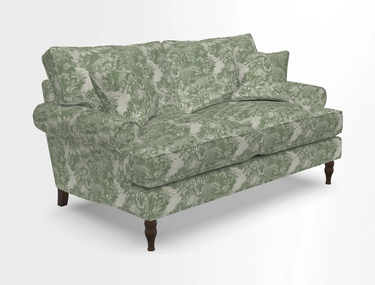 Cooksbridge 3 seater sofa in Linwood Omega Velvet Green Tea