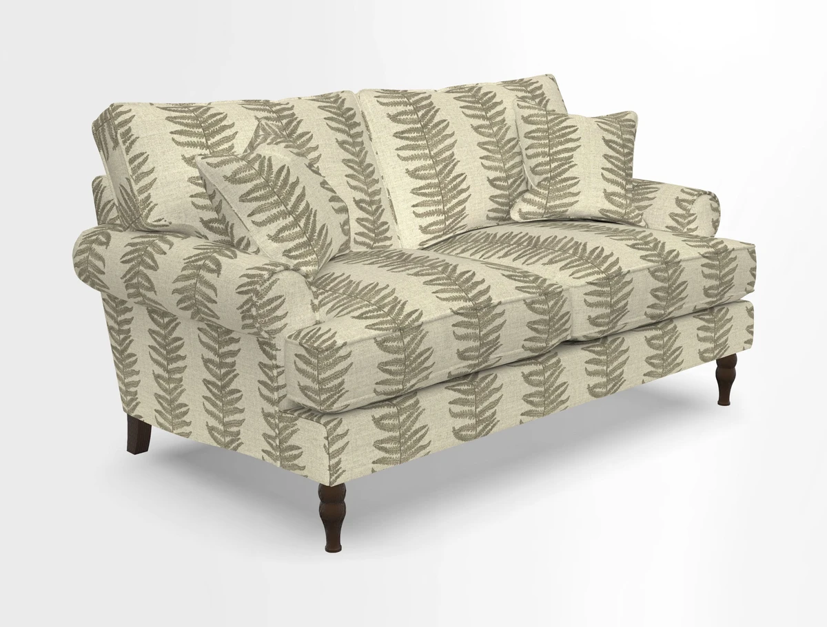 Cooksbridge 3 seater sofa in Linwood Omega Velvet Green Tea
