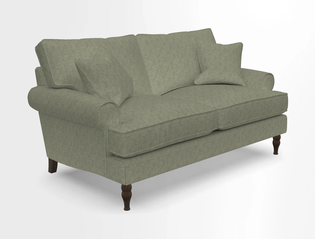 Cooksbridge 3 seater sofa in Linwood Omega Velvet Green Tea