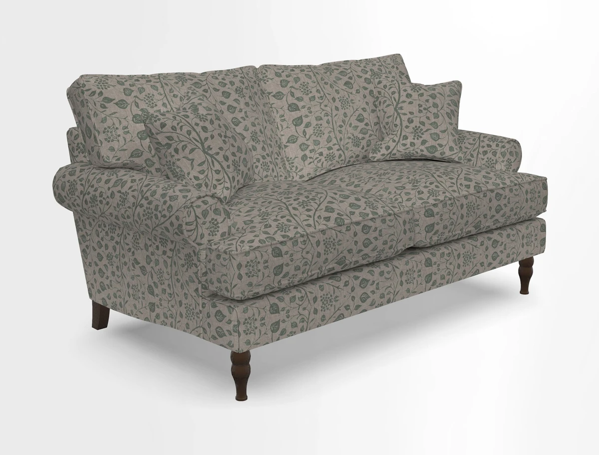 Cooksbridge 3 seater sofa in Linwood Omega Velvet Green Tea