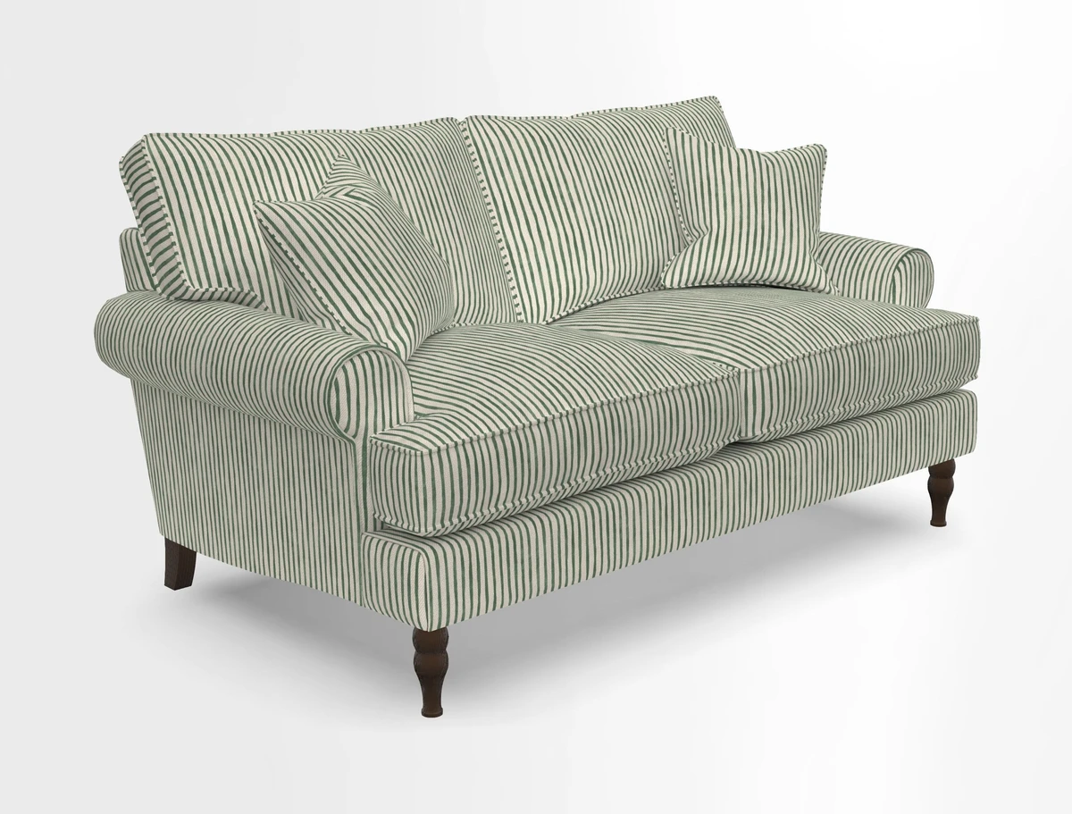 Cooksbridge 3 seater sofa in Linwood Omega Velvet Green Tea