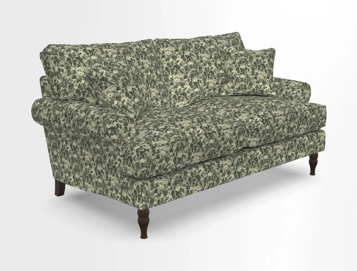Cooksbridge 3 seater sofa in Linwood Omega Velvet Green Tea
