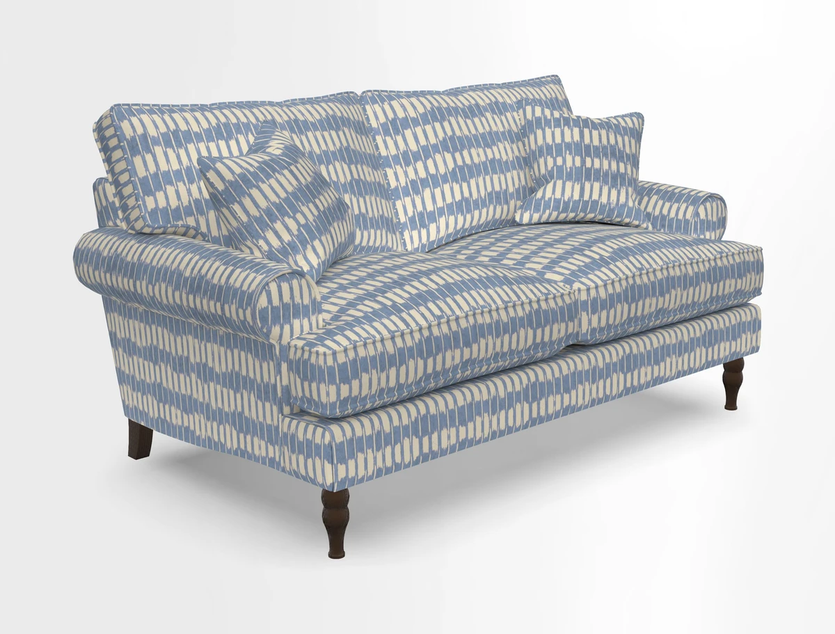 Cooksbridge 3 seater sofa in Linwood Omega Velvet Green Tea