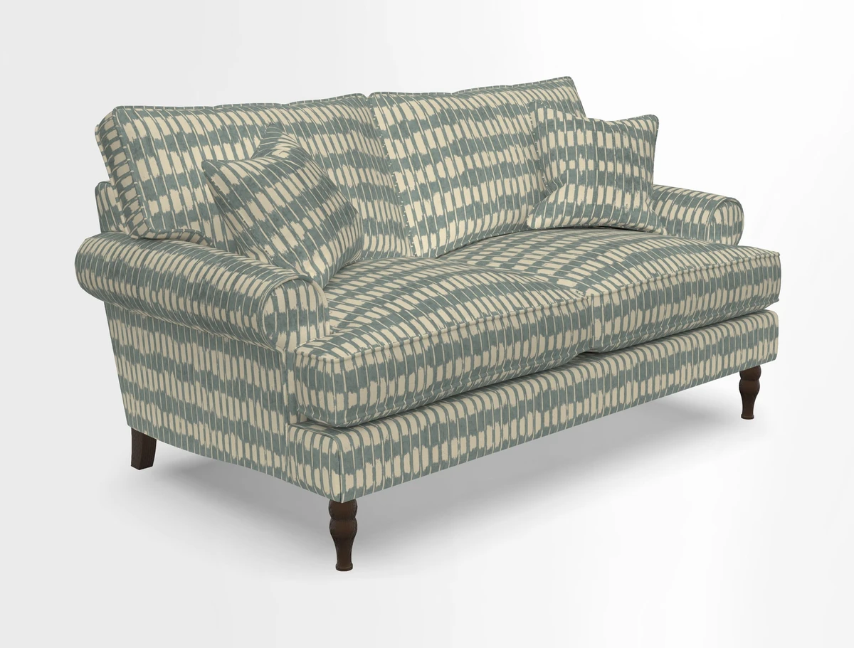 Cooksbridge 3 seater sofa in Linwood Omega Velvet Green Tea