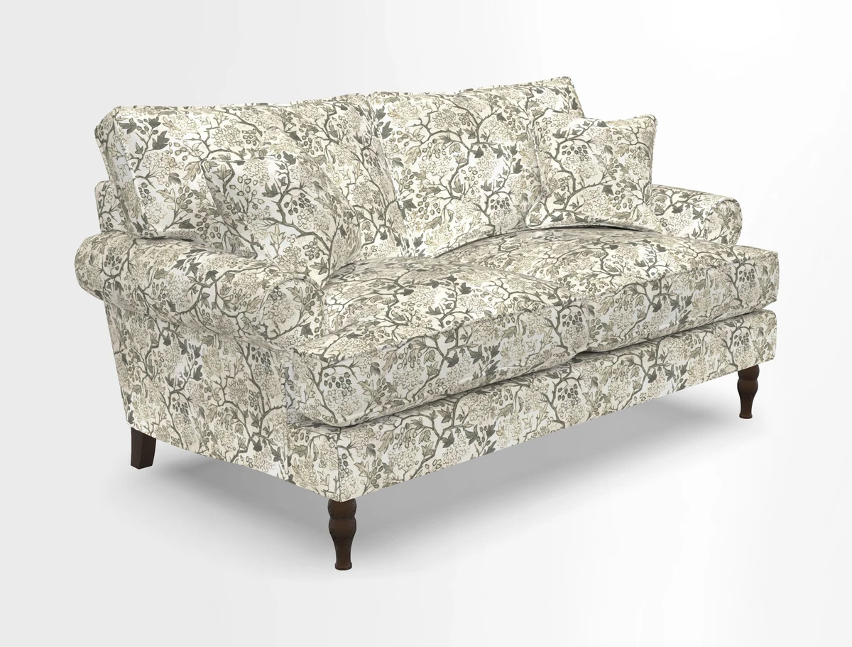 Cooksbridge 3 seater sofa in Linwood Omega Velvet Green Tea