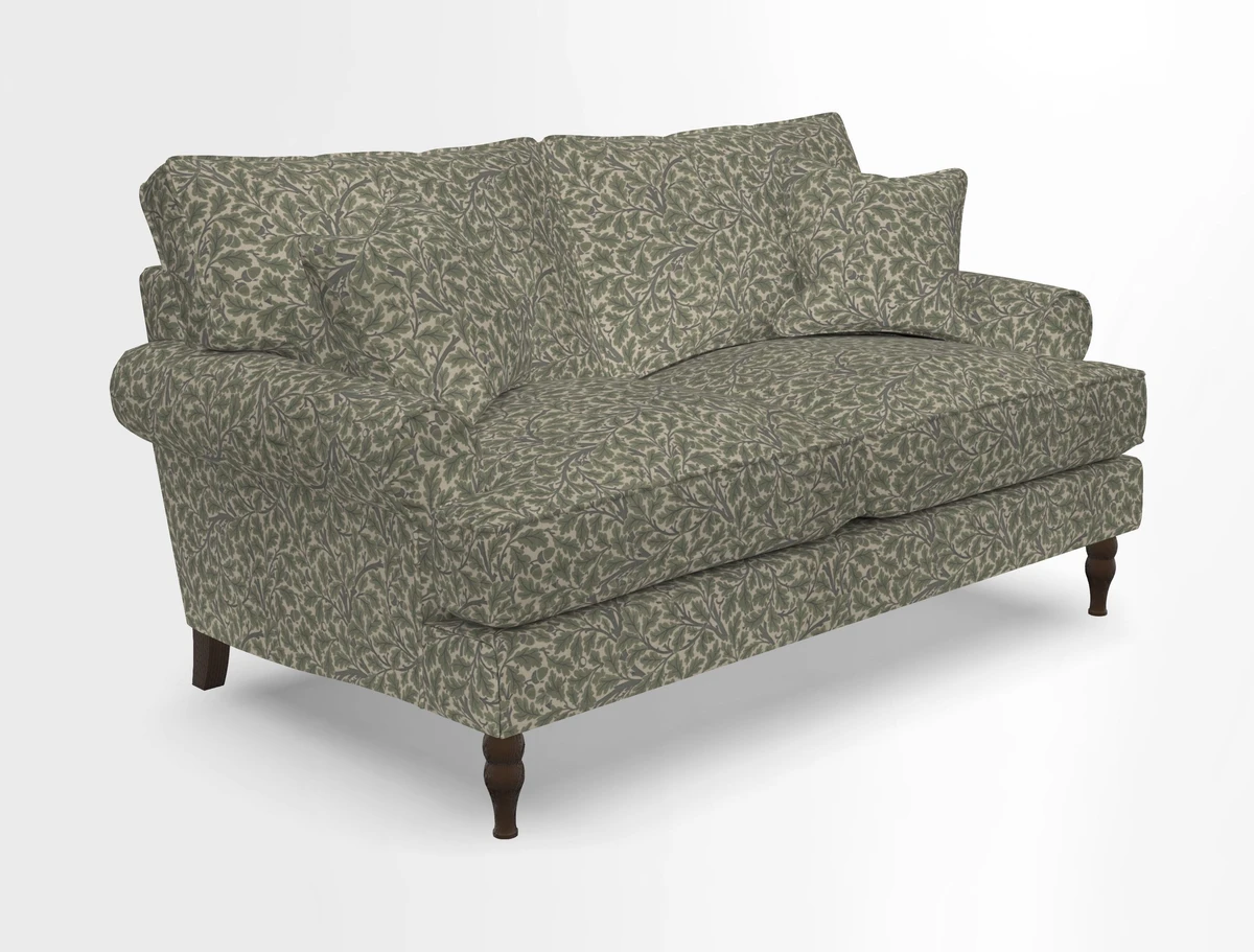 Cooksbridge 3 seater sofa in Linwood Omega Velvet Green Tea