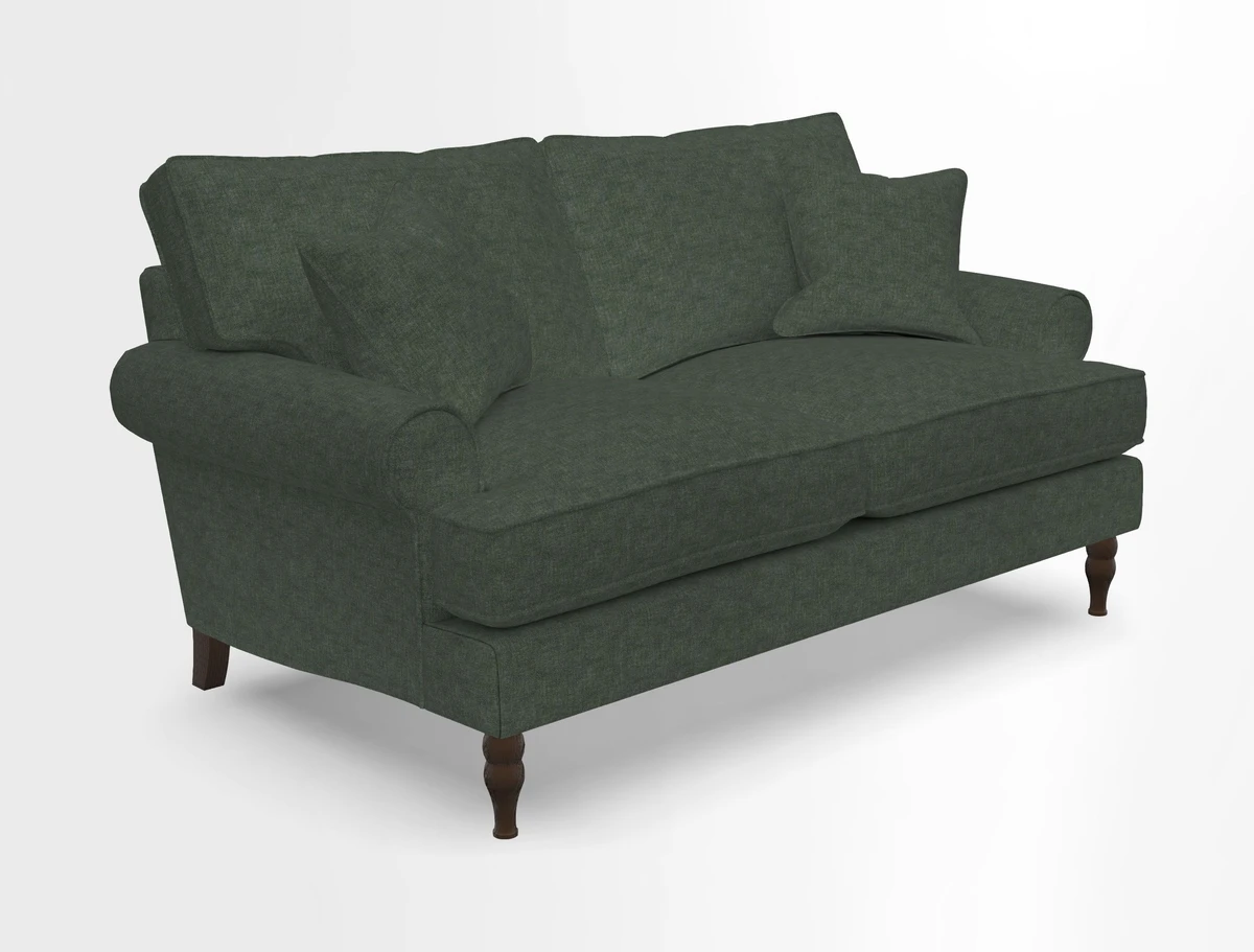 Cooksbridge 3 seater sofa in Linwood Omega Velvet Green Tea