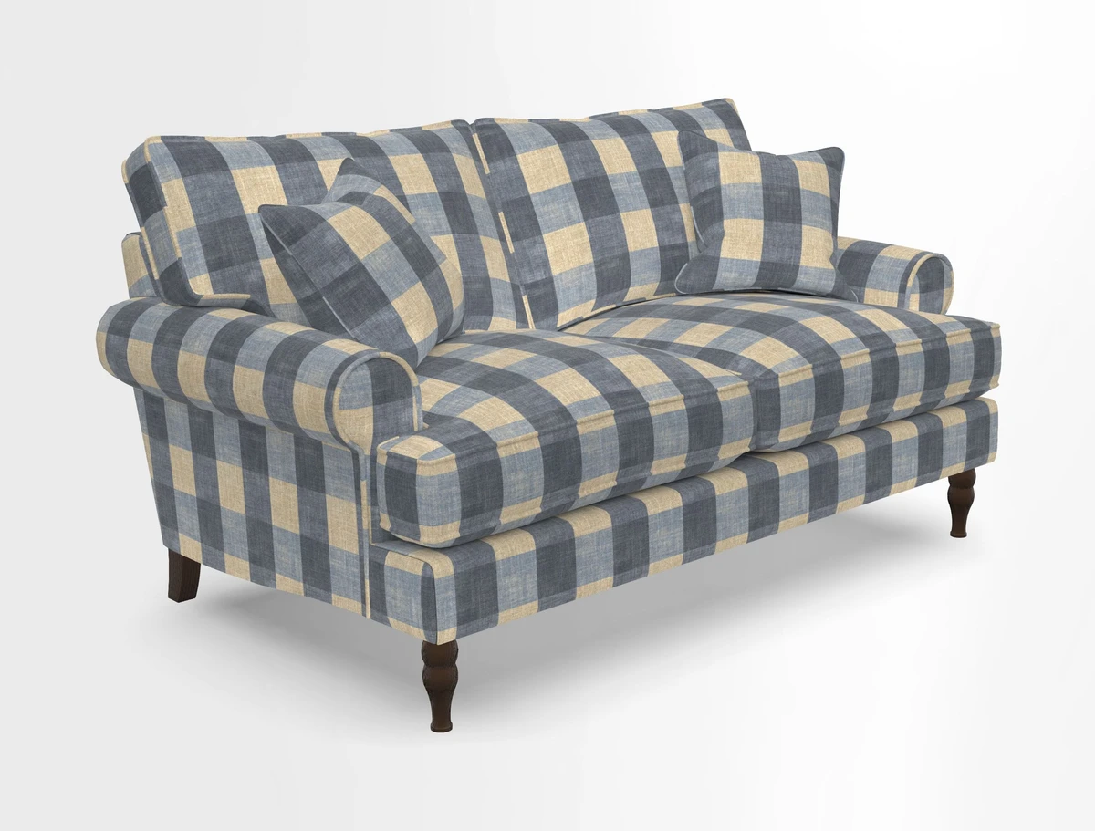 Cooksbridge 3 seater sofa in Linwood Omega Velvet Green Tea