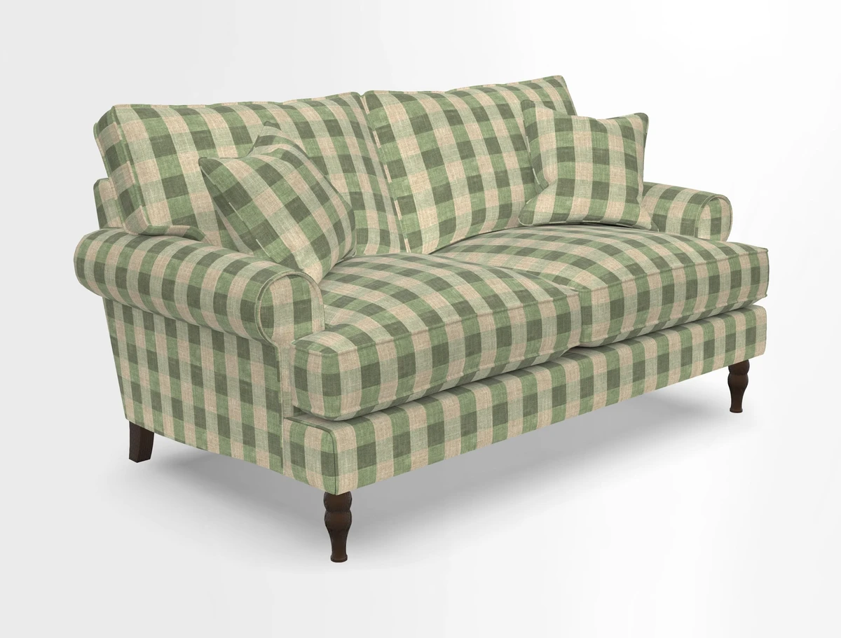Cooksbridge 3 seater sofa in Linwood Omega Velvet Green Tea