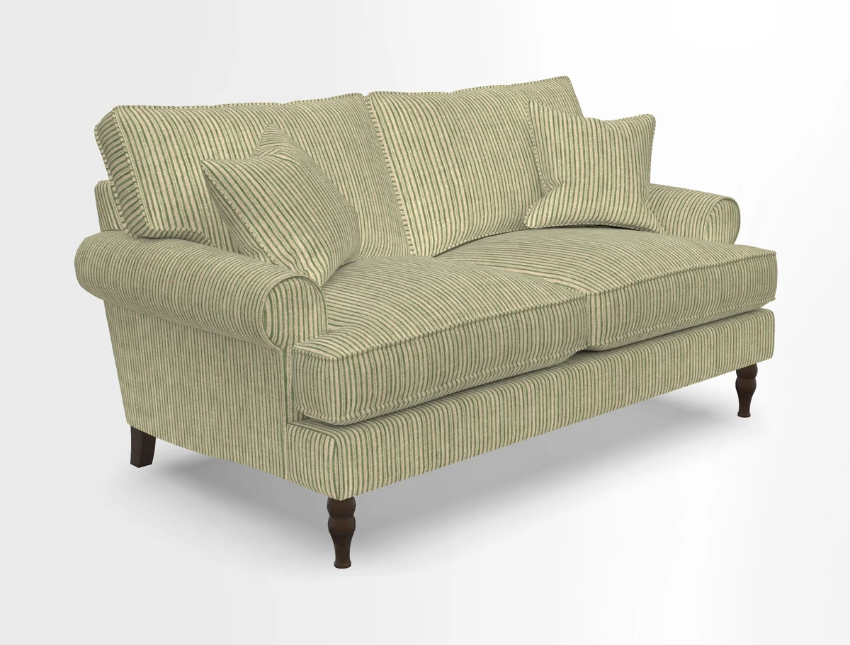 Cooksbridge 3 seater sofa in Linwood Omega Velvet Green Tea