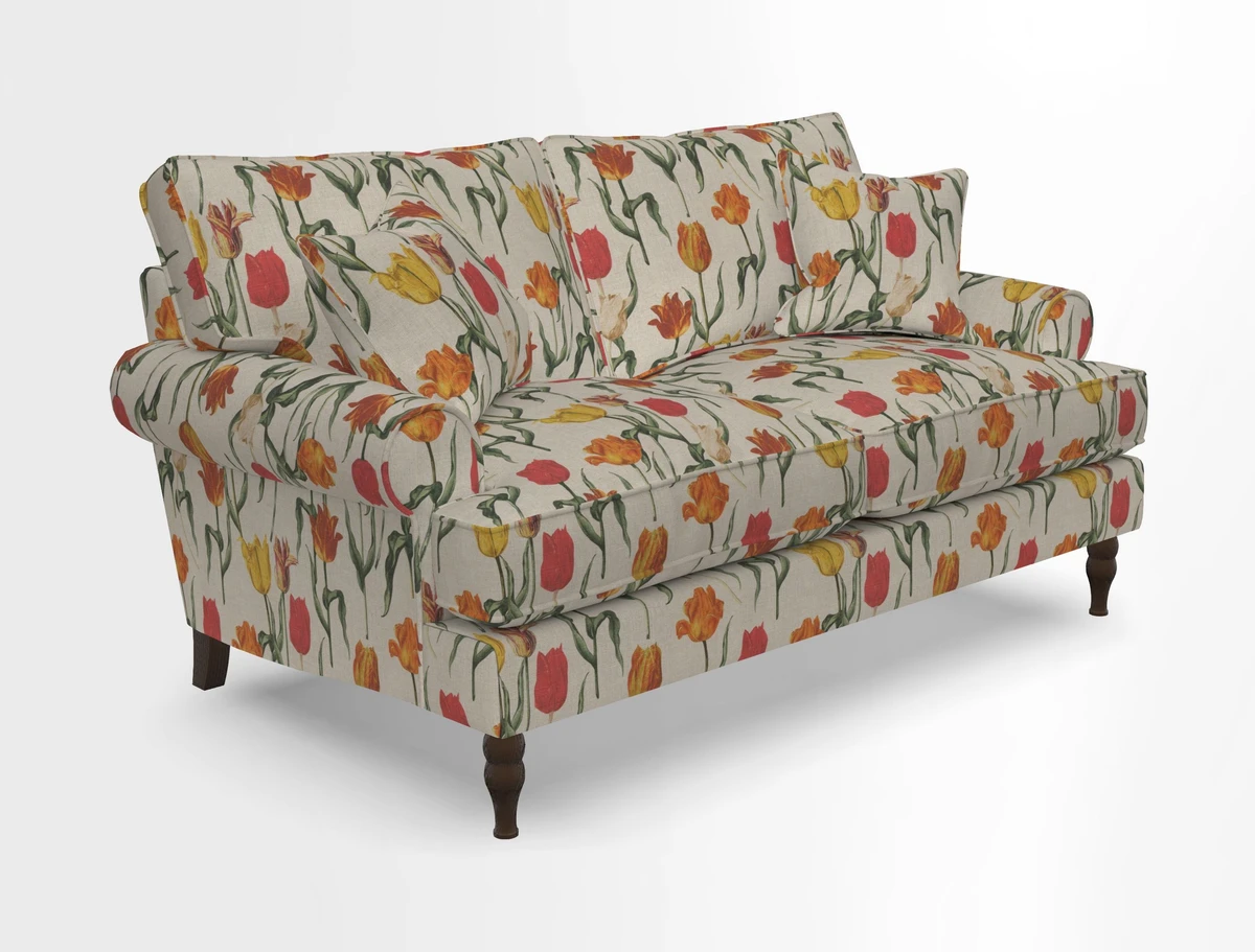 Cooksbridge 3 seater sofa in Linwood Omega Velvet Green Tea