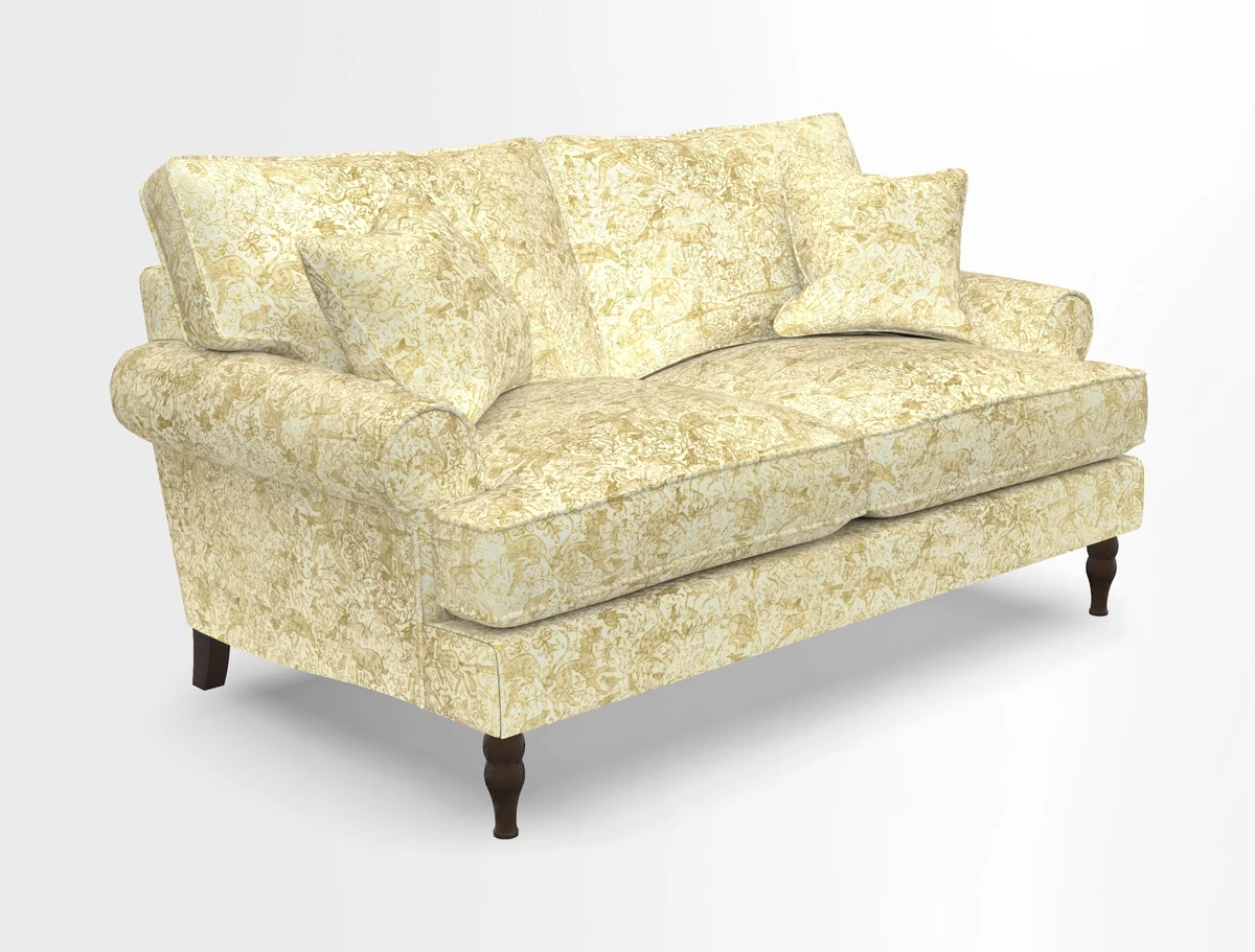 Cooksbridge 3 seater sofa in Linwood Omega Velvet Green Tea