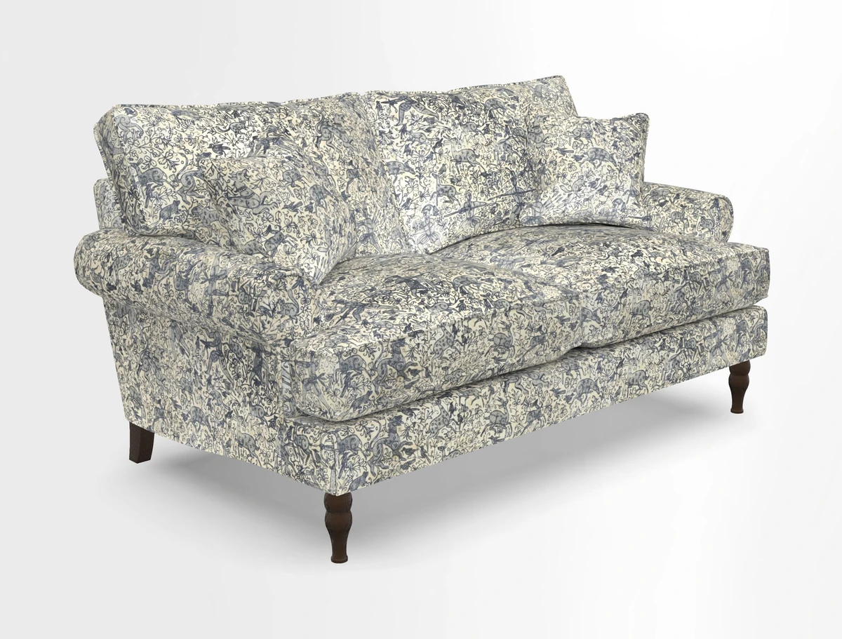 Cooksbridge 3 seater sofa in Linwood Omega Velvet Green Tea