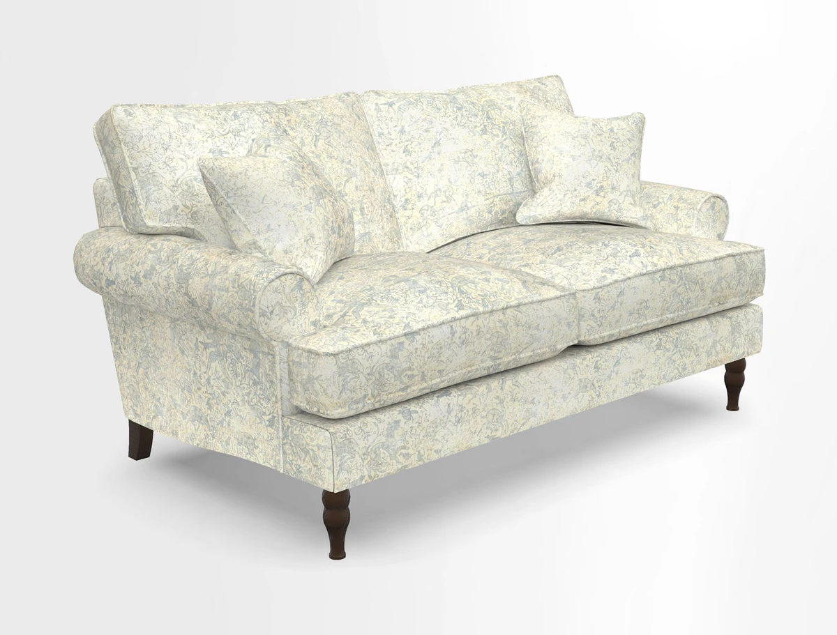 Cooksbridge 3 seater sofa in Linwood Omega Velvet Green Tea