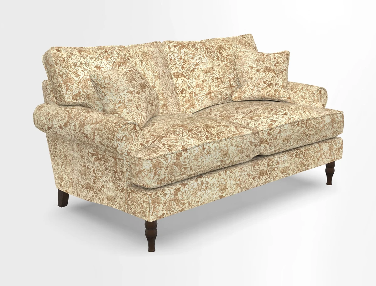 Cooksbridge 3 seater sofa in Linwood Omega Velvet Green Tea