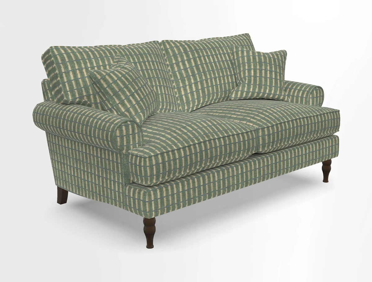 Cooksbridge 3 seater sofa in Linwood Omega Velvet Green Tea