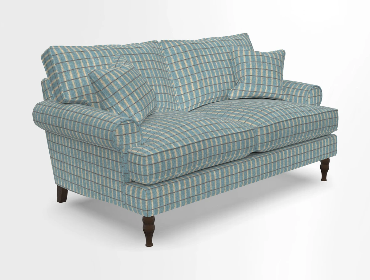 Cooksbridge 3 seater sofa in Linwood Omega Velvet Green Tea