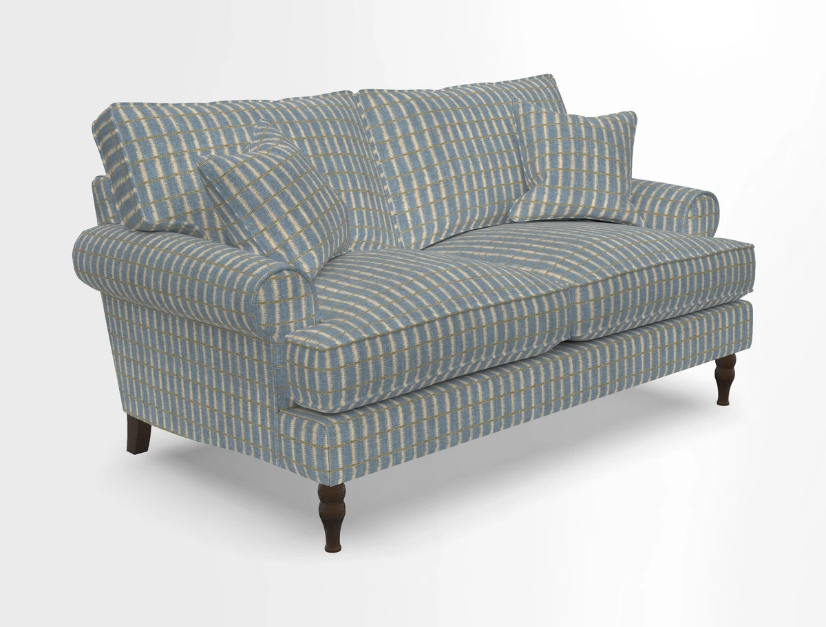 Cooksbridge 3 seater sofa in Linwood Omega Velvet Green Tea