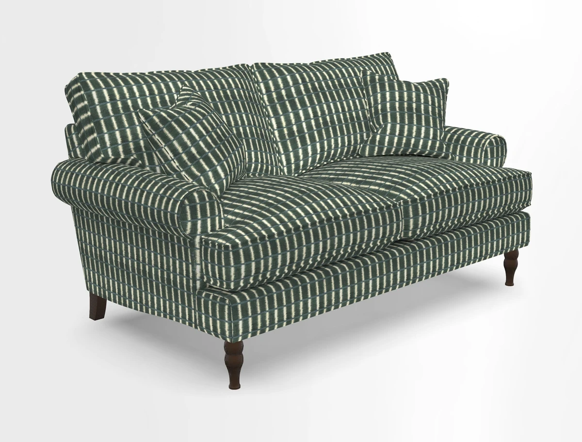Cooksbridge 3 seater sofa in Linwood Omega Velvet Green Tea