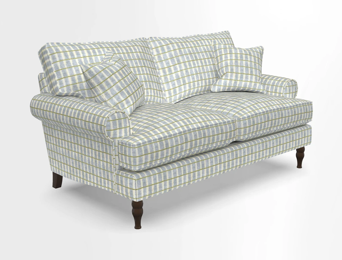 Cooksbridge 3 seater sofa in Linwood Omega Velvet Green Tea