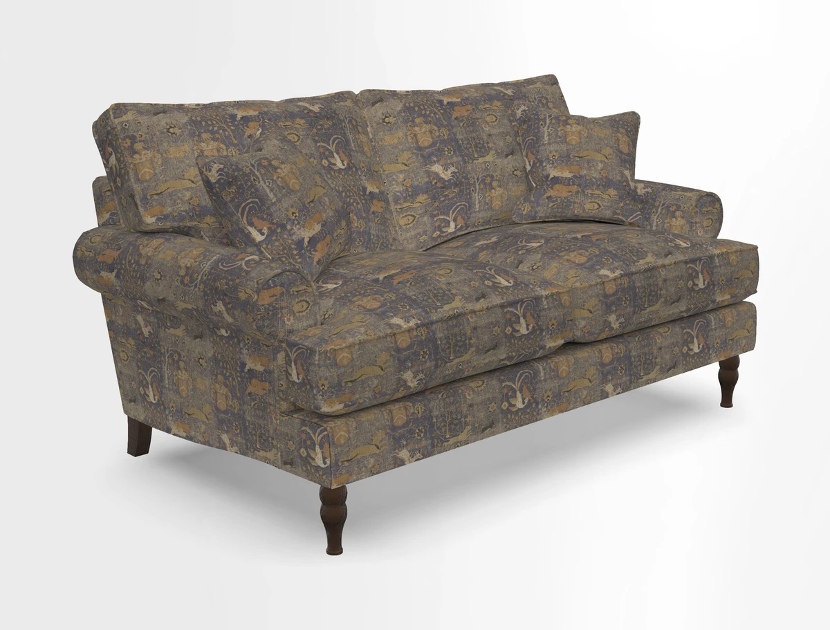 Cooksbridge 3 seater sofa in Linwood Omega Velvet Green Tea