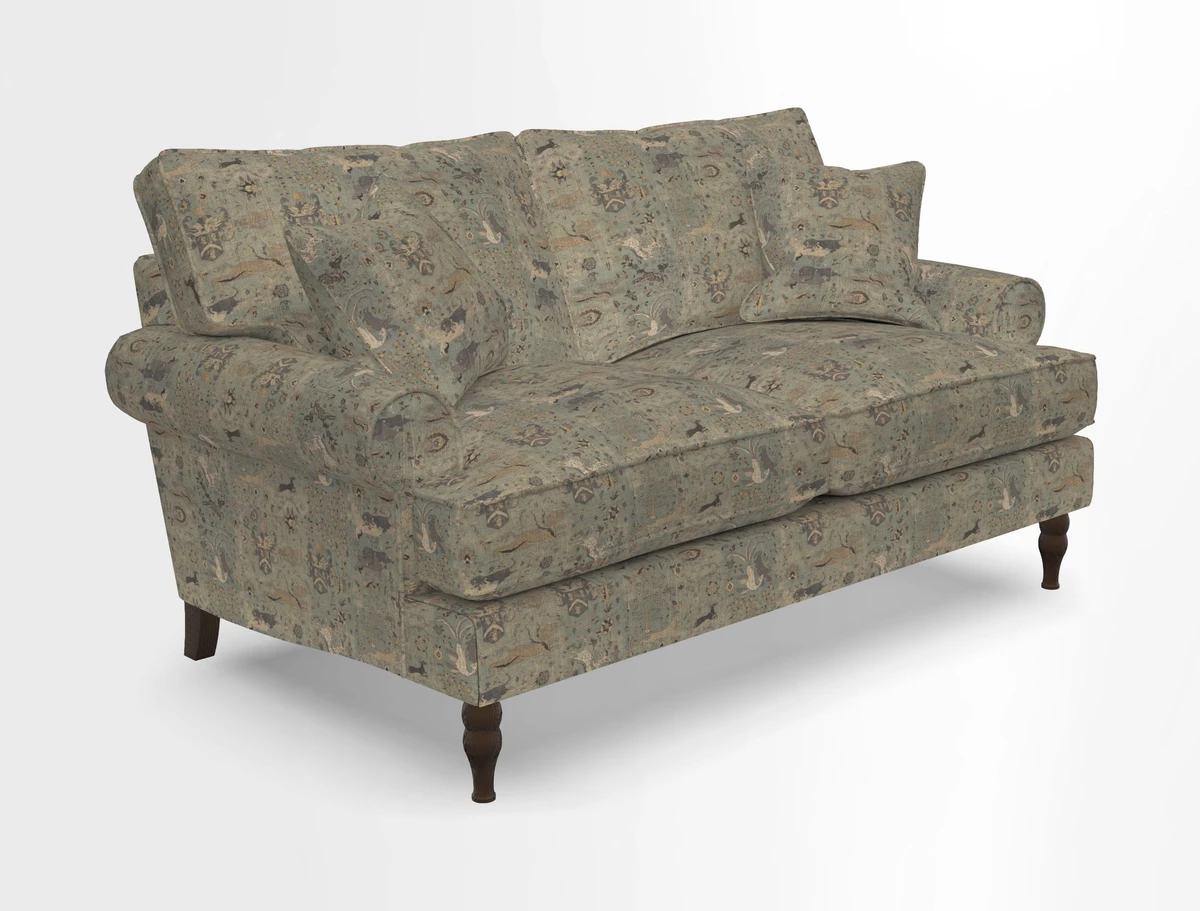 Cooksbridge 3 seater sofa in Linwood Omega Velvet Green Tea