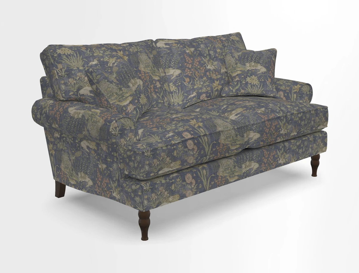 Cooksbridge 3 seater sofa in Linwood Omega Velvet Green Tea