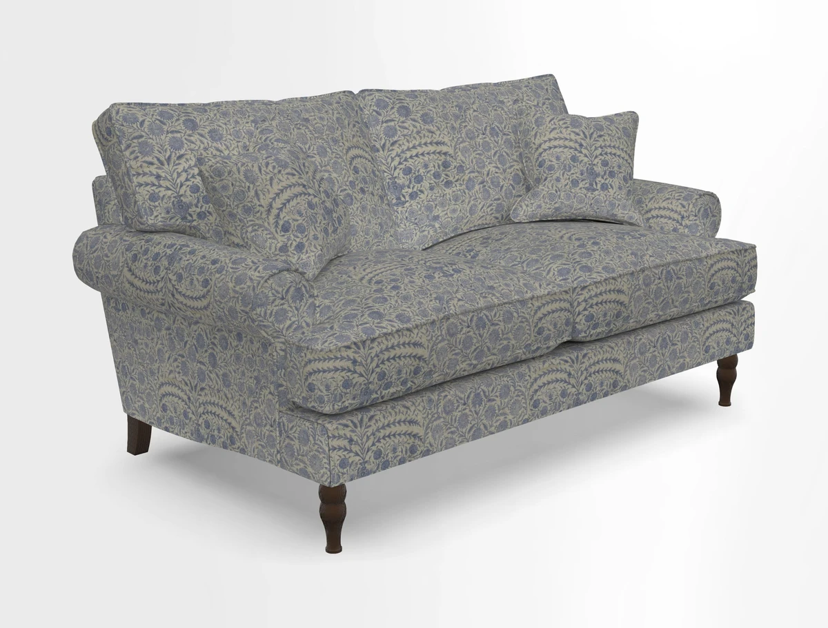 Cooksbridge 3 seater sofa in Linwood Omega Velvet Green Tea