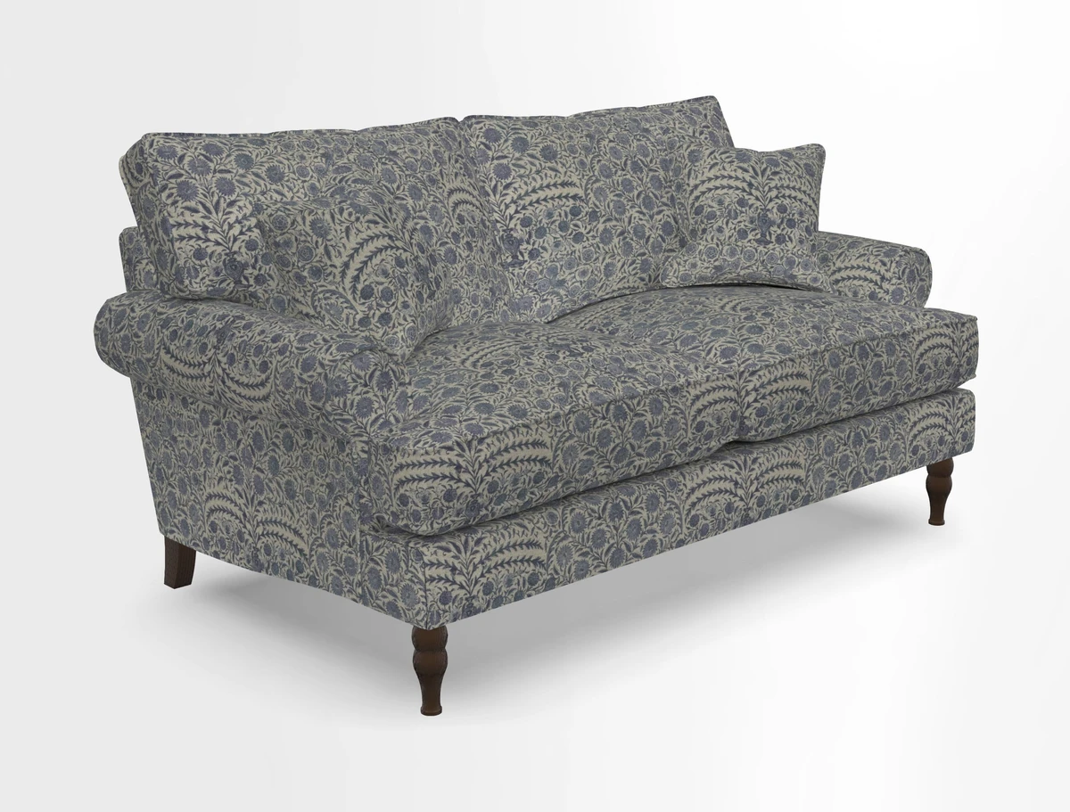 Cooksbridge 3 seater sofa in Linwood Omega Velvet Green Tea