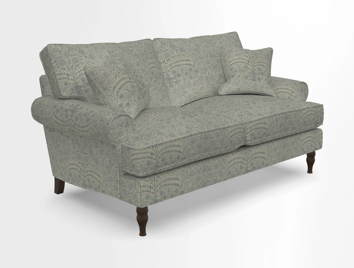 Cooksbridge 3 seater sofa in Linwood Omega Velvet Green Tea