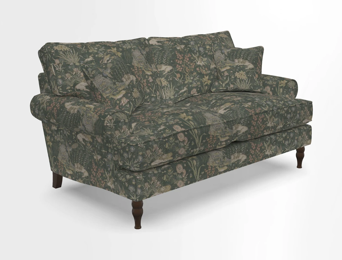 Cooksbridge 3 seater sofa in Linwood Omega Velvet Green Tea
