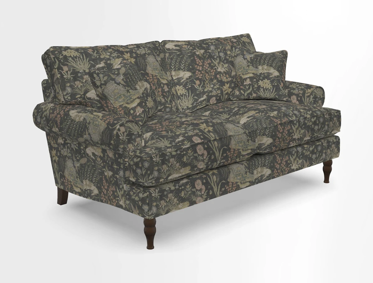 Cooksbridge 3 seater sofa in Linwood Omega Velvet Green Tea