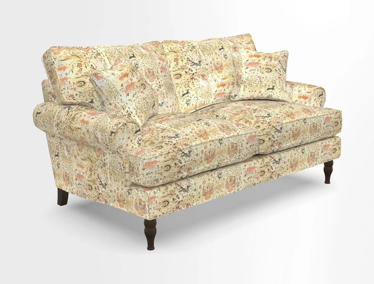Cooksbridge 3 seater sofa in Linwood Omega Velvet Green Tea