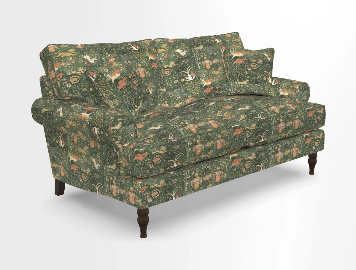 Cooksbridge 3 seater sofa in Linwood Omega Velvet Green Tea