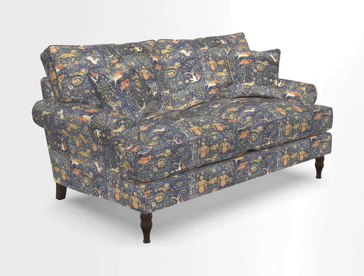 Cooksbridge 3 seater sofa in Linwood Omega Velvet Green Tea