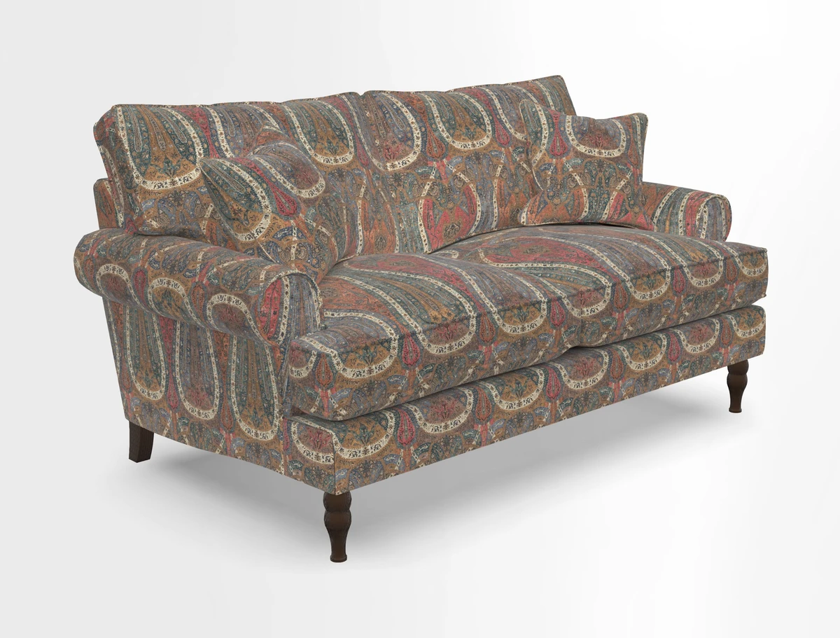 Cooksbridge 3 seater sofa in Linwood Omega Velvet Green Tea