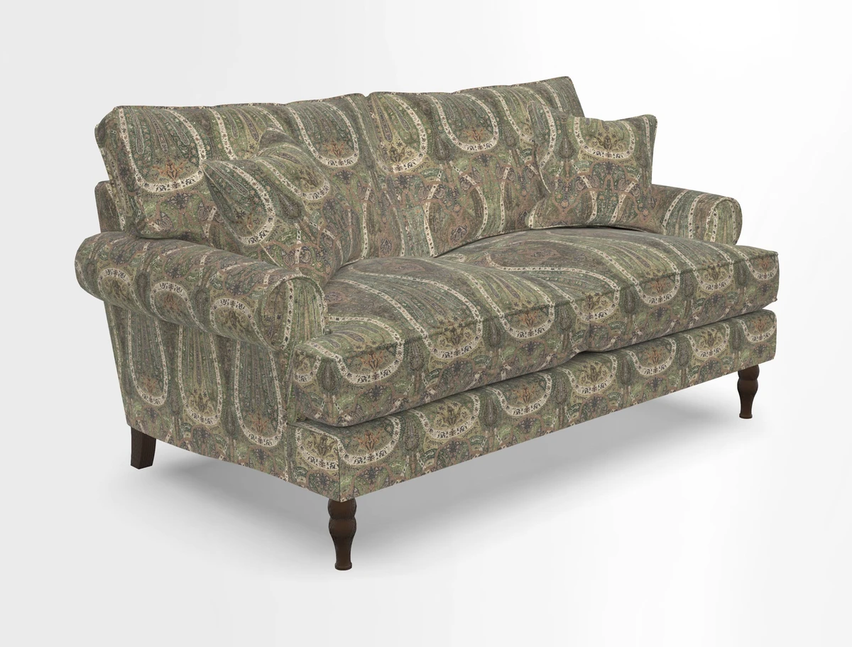 Cooksbridge 3 seater sofa in Linwood Omega Velvet Green Tea