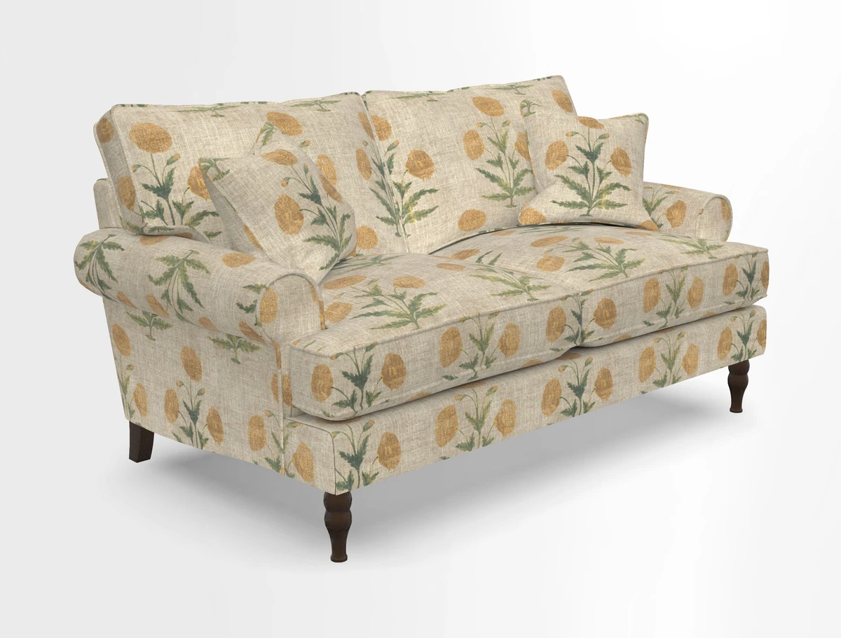 Cooksbridge 3 seater sofa in Linwood Omega Velvet Green Tea