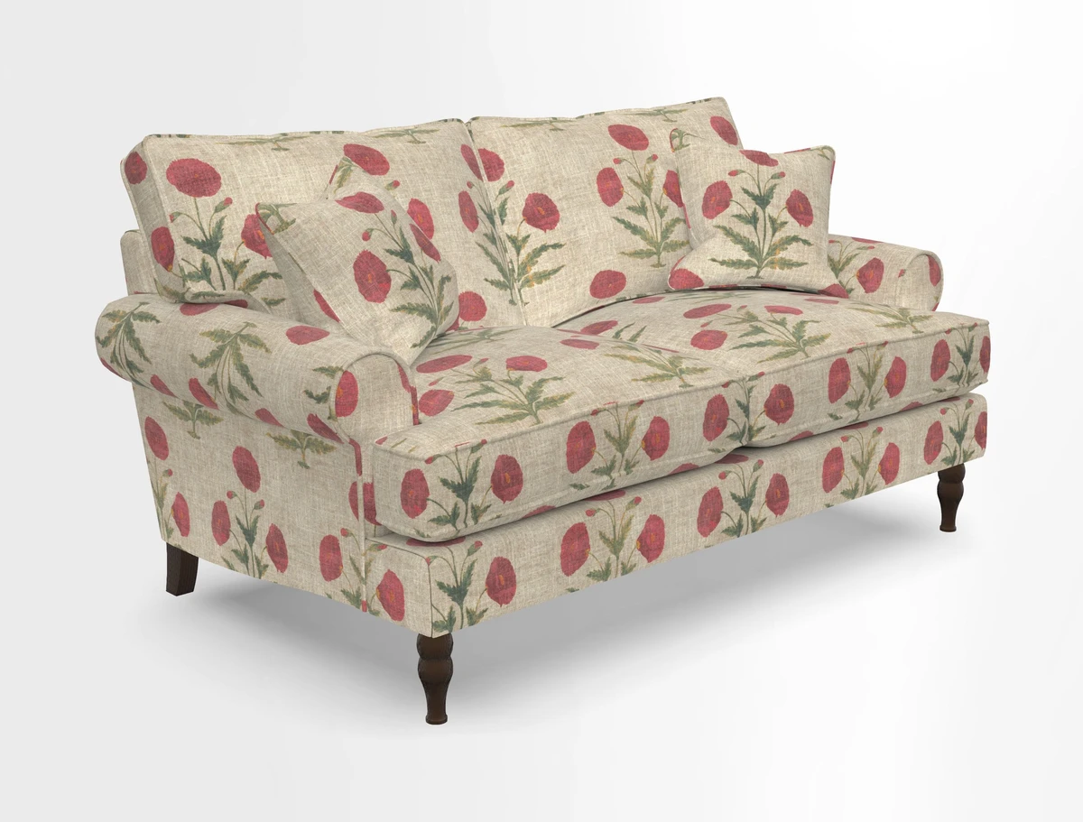 Cooksbridge 3 seater sofa in Linwood Omega Velvet Green Tea